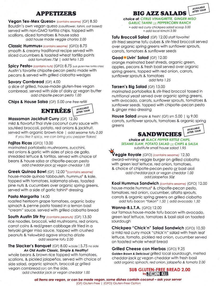 Bouldin Creek Cafe Menu - Image 4