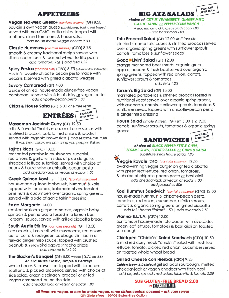Bouldin Creek Cafe Menu - Image 5